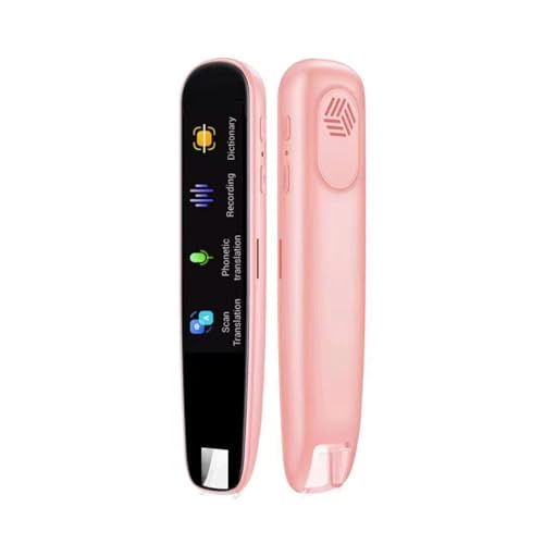 Sprachübersetzer, Smart Voice Scan Translator Pen Multifunktions-Übersetzungs-Wörterbuchstift 116-Sprachen-Übersetzer for Geschäftsreisen im Ausland(Pink) von QZCX