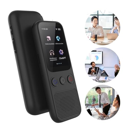 Sprachübersetzer, Tragbarer Übersetzer 138 Sprachen Smart Translator Offline in Echtzeit Smart AI Voice Sofortiger Sprachübersetzer Sprachübersetzer, Tragbarer Übersetzer 138 Sprachen Smart Translator Offline in Echtzeit Smart AI Voice Sofortiger Sprachübersetzer von QZCX