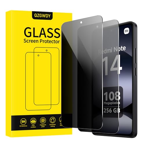 QZGWDY für Xiaomi Redmi Note 14 für Sichtschutz Displayschutz 2 Stück, 9H Härte Anti-Spy Folie Blickschutz Glasschutz Schutzfolie Sichtschutzfolie Blasenfrei, Ultrabeständig QZGWDY für Xiaomi Redmi Note 14 für Sichtschutz Displayschutz 2 Stück, 9H Härte Anti-Spy Folie Blickschutz Glasschutz Schutzfolie Sichtschutzfolie Blasenfrei, Ultrabeständig von QZGWDY