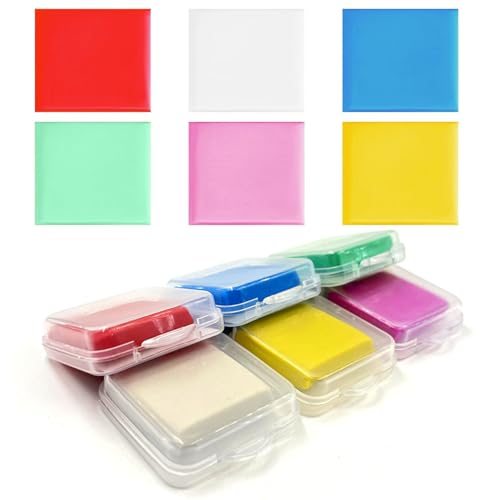QZKJQDD Knetradiergummis, 3,2 x 3,5 cm Knetgummi Radierer, Weich Knetbar Radiergummis, Skizzenzeichnung mit Knetradiergummis, Knetradiergummi für bunte Zeichnung Malerei Schulbedarf (6 Stück) von QZKJQDD