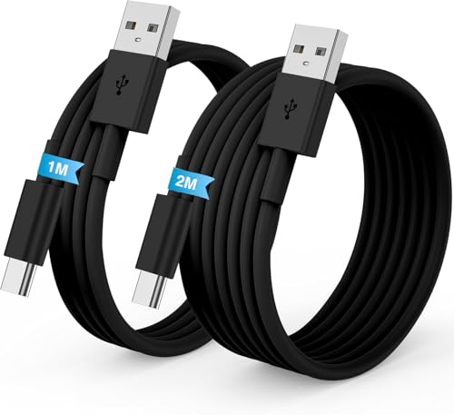 USB Type-C Kabel Schnellladung [2 Stück/1 M+2M] Kabel iPhone 16 15 Pro Max Qriginal Apple USB, USB A auf USB C, Kabel Typ C für iPhone 16 15 Pro Max Plus/iPad Pro/Air, Samsung Galaxy S24/S23/S22 von QZVOO