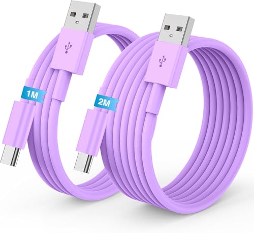 USB Type-C Kabel Schnellladung [2 Stück/1 M+2M] Kabel iPhone 16 15 Pro Max Qriginal Apple USBC, USB A auf USB C, Kabel Typ C für iPhone 16 15 Pro Max Plus/iPad Pro/Air, Samsung Galaxy S24/S23/S22 von QZVOO