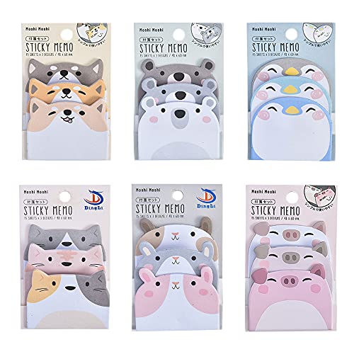 6 Blöcke 270 Blatt Sticky Notes, Haftnotizen, Haftnotizen Neuheit, Selbstklebende Notizzettel, Süß Haftnotizen Set, Farbige Haftnotizen, 6 Spezifikationen, Memo für Home School Office 6 Blöcke 270 Blatt Sticky Notes, Haftnotizen, Haftnotizen Neuheit, Selbstklebende Notizzettel, Süß Haftnotizen Set, Farbige Haftnotizen, 6 Spezifikationen, Memo für Home School Office von Qanye