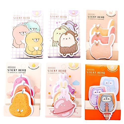 6 Blöcke 270 Blatt Sticky Notes, Haftnotizen, Haftnotizen Neuheit, Selbstklebende Notizzettel, Süß Haftnotizen Set, Farbige Haftnotizen, 6 Spezifikationen, Memo für Home School Office 6 Blöcke 270 Blatt Sticky Notes, Haftnotizen, Haftnotizen Neuheit, Selbstklebende Notizzettel, Süß Haftnotizen Set, Farbige Haftnotizen, 6 Spezifikationen, Memo für Home School Office von Qanye