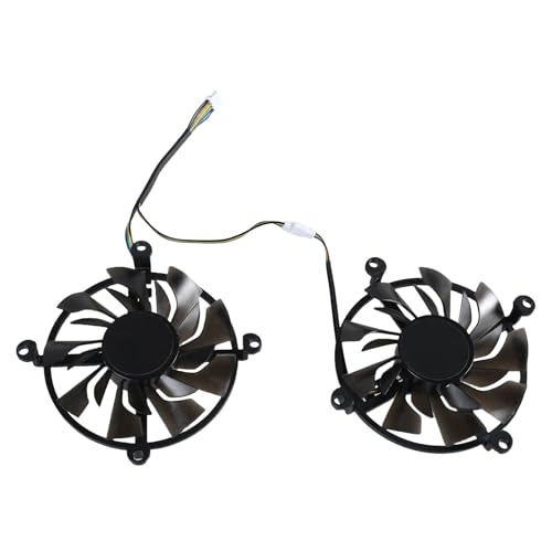 Qaonsciug 2pcs 86mm/3 39in VGA Lüfter Für GTX1060 GTX960 GTX950 Graphics CART Cooling Fan 4PIN 12V Qaonsciug 2pcs 86mm/3 39in VGA Lüfter Für GTX1060 GTX960 GTX950 Graphics CART Cooling Fan 4PIN 12V von Qaonsciug