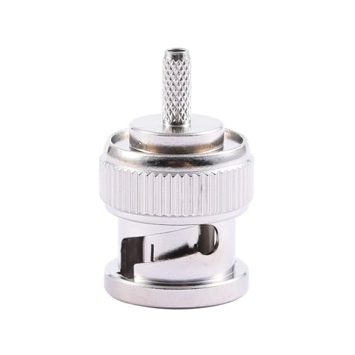 Qaonsciug 50 OHM BNC Männlicher Straight Crimp Ansatz BNC C J1.5 Adapter Radiofrequenz Koaxialanschluss Für RG316 RG174 von Qaonsciug