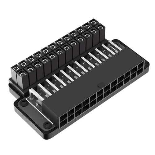 Qaonsciug Desktop PC Motherboard 24Pin Zu 24Pin 90 Grad Netzteil Adapter Board Motherboard Strom Anschluss Platzsparend von Qaonsciug