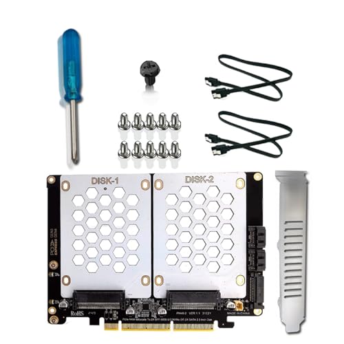 Qaonsciug PH46-2 2 5-Zoll Solid Disk Zu-2-Bay Adapter Einfache Installation Für Desktops Und Arbeitsplätze von Qaonsciug