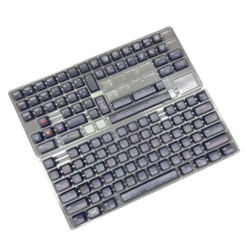 Qaonsciug Tastenkappen Set Für Programmierer Wärmesublimiertes Schwarzes Finish Mechanische Tastatur Tastenkappen 128 Stück von Qaonsciug