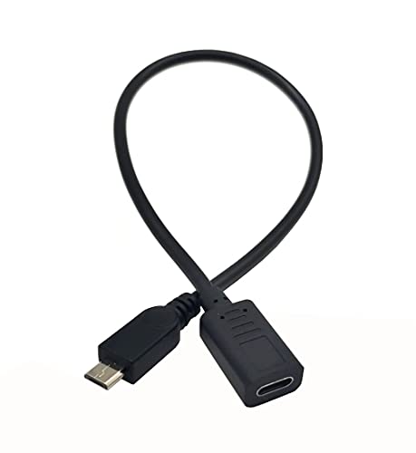 Qaoquda USB C auf Micro-USB-Kabel, USB Typ C (USB-C) Buchse auf Micro-USB-Stecker, Ladekabel, Adapter, Konverterkabel für MacBook Pro, Laptop, Android-Geräte (nur zum Laden) (Typ C F/Micro M) von Qaoquda