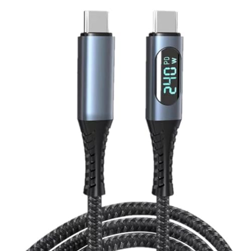 Qarmijaer USB-C-Kabel mit LED-Display, unterstützt 8 K Video, USB-C-Ladekabel, 40 Gbit/S, 240 W Qarmijaer USB-C-Kabel mit LED-Display, unterstützt 8 K Video, USB-C-Ladekabel, 40 Gbit/S, 240 W von Qarmijaer