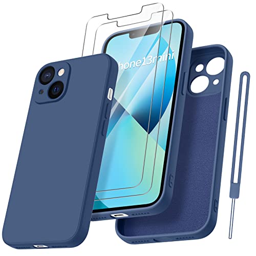 Qasyfanc HandyHülle für iPhone 13 Mini Hülle Silikon case mit 2 Stück schutzfolie, Ultra Microfiber TPU Flüssig silikon mit Kameraschutz Kratzfeste Rundumschutz Schutzhülle 5.4''-JewelBlue Qasyfanc HandyHülle für iPhone 13 Mini Hülle Silikon case mit 2 Stück schutzfolie, Ultra Microfiber TPU Flüssig silikon mit Kameraschutz Kratzfeste Rundumschutz Schutzhülle 5.4''-JewelBlue von Qasyfanc