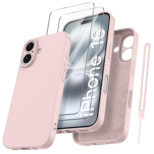 Qasyfanc HandyHülle für iPhone 16 Hülle Silikon case mit 2 Stück Schutzfolie, Ultra Microfiber TPU Flüssig silikon mit Kameraschutz Kratzfeste Rundumschutz Schutzhülle 6.1''- Rosa Qasyfanc HandyHülle für iPhone 16 Hülle Silikon case mit 2 Stück Schutzfolie, Ultra Microfiber TPU Flüssig silikon mit Kameraschutz Kratzfeste Rundumschutz Schutzhülle 6.1''- Rosa von Qasyfanc