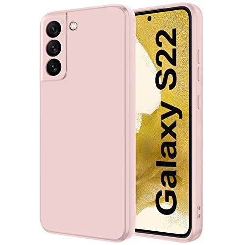 Qasyfanc Handyhülle Kompatibel mit Samsung Galaxy S22 5G Hülle Kameraschutz, Dünne Weiche TPU Silikon Hülle Samsung S22 5G Schutzhülle Anti-Kratzer, Pink von Qasyfanc