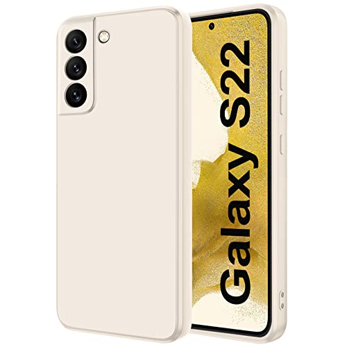 Qasyfanc Handyhülle Kompatibel mit Samsung Galaxy S22 5G Hülle Kameraschutz, Dünne Weiche TPU Silikon Hülle Samsung S22 5G Schutzhülle Anti-Kratzer, Weiß von Qasyfanc