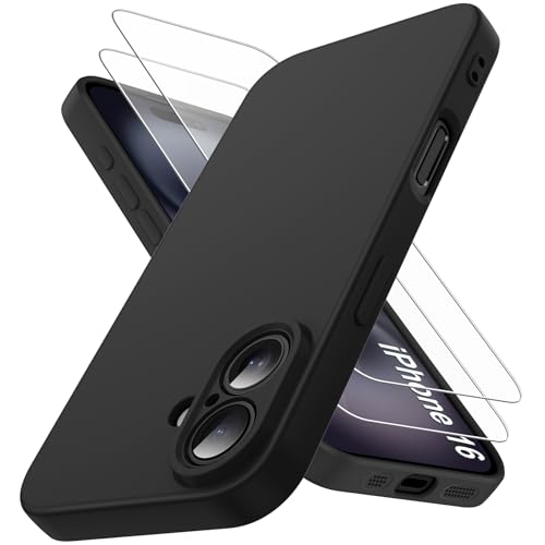 Qasyfanc Kameraschutzhülle Kompatibel mit iPhone 16 Hülle mit 2 Stück Schutzfolie, TPU Handyhülle iPhone 16 Case Weiche Silikon Anti-Gelb Anti-Kratzer Schutzhülle - schwarz Qasyfanc Kameraschutzhülle Kompatibel mit iPhone 16 Hülle mit 2 Stück Schutzfolie, TPU Handyhülle iPhone 16 Case Weiche Silikon Anti-Gelb Anti-Kratzer Schutzhülle - schwarz von Qasyfanc