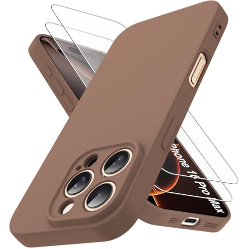 Qasyfanc Kameraschutzhülle Kompatibel mit iPhone 16 Pro Max Hülle mit 2 Stück Schutzfolie, TPU Handyhülle iPhone 16 Pro Max Case Weiche Silikon Anti-Gelb Anti-Kratzer Schutzhülle - Khaki Qasyfanc Kameraschutzhülle Kompatibel mit iPhone 16 Pro Max Hülle mit 2 Stück Schutzfolie, TPU Handyhülle iPhone 16 Pro Max Case Weiche Silikon Anti-Gelb Anti-Kratzer Schutzhülle - Khaki von Qasyfanc