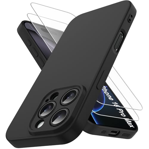 Qasyfanc Kameraschutzhülle Kompatibel mit iPhone 16 Pro Max Hülle mit 2 Stück Schutzfolie, TPU Handyhülle iPhone 16 Pro Max Case Weiche Silikon Anti-Gelb Anti-Kratzer Schutzhülle - schwarz Qasyfanc Kameraschutzhülle Kompatibel mit iPhone 16 Pro Max Hülle mit 2 Stück Schutzfolie, TPU Handyhülle iPhone 16 Pro Max Case Weiche Silikon Anti-Gelb Anti-Kratzer Schutzhülle - schwarz von Qasyfanc
