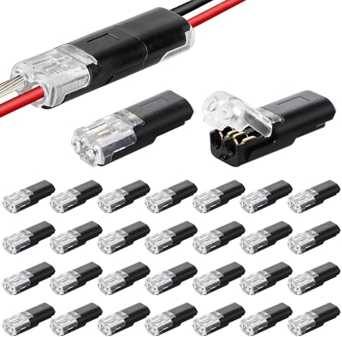 40 Stück Auto Kabelverbinder Wasserdicht 2 Polig, 12V Stecker 2 pin Kabel Steckverbinder für 18-22 AWG Kabel Crimp Schneller Kabelstecker Verbindungen Staubdicht Schneller für KFZ LKW Kayak Boote 40 Stück Auto Kabelverbinder Wasserdicht 2 Polig, 12V Stecker 2 pin Kabel Steckverbinder für 18-22 AWG Kabel Crimp Schneller Kabelstecker Verbindungen Staubdicht Schneller für KFZ LKW Kayak Boote von Qaum