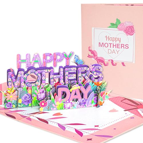 Muttertag Karte, 3D Pop Up Karte Muttertag Karte zum Muttertag mit Umschlag Muttertag Pop Up Grußkarte Geschenk für Mama Muttertag von Qaziuy