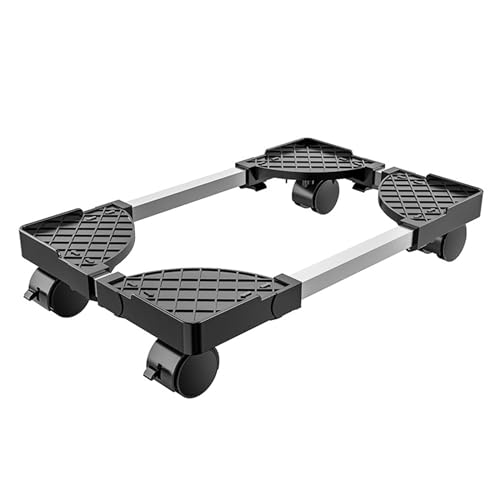 Qcdou PC Ständer unter dem Schreibtisch, Computer Desktop Ständer, CPU Ständer - Universaler, Mobiler, Verstellbarer Tower PC-Gehäuse Ständer mit Rädern, Schwarz von Qcdou