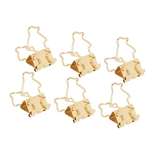 100 Stück Binder Clips, Clip Vintage Retro-Stil Versiegelung Clips Zubehör Große Goldene Edelstahl Luft Tight Bag Clip Nordic Style Plattiert Messing Clip (Gold) von Qcwwy