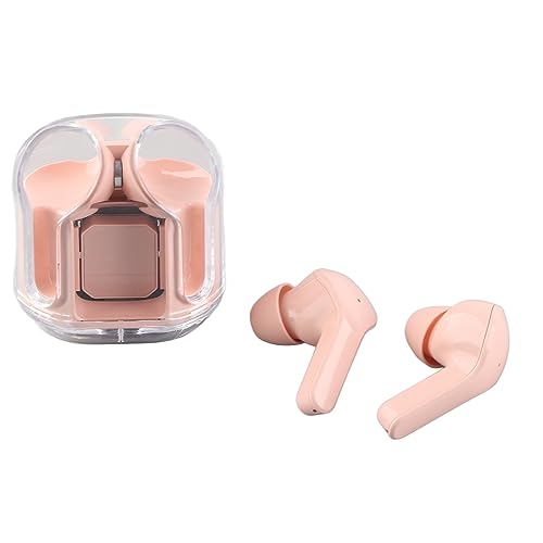 Drahtlose -Kopfhörer, Kopfhörer mit Geräuschunterdrückung, Glatte Musik-Digitalanzeige für Audioformate (Rosa) von Qcwwy
