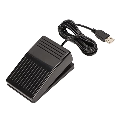 Qcwwy USB-Fußschalter-Pedal-Controller, USB-Einzelfußpedalschalter-Steuerung, Tastatur/Multimedia-Funktion/Saitenanwendung, USB A FS22 PM von Qcwwy