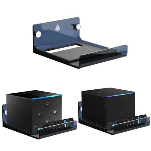 Wandhalterung für Fire TV Cube 1./2. Generation und Apple TV Box, eero 6 Router und Extender, Acryl-Wandständer, platzsparend, für Wand, Möbel Wandhalterung für Fire TV Cube 1./2. Generation und Apple TV Box, eero 6 Router und Extender, Acryl-Wandständer, platzsparend, für Wand, Möbel von QenFree