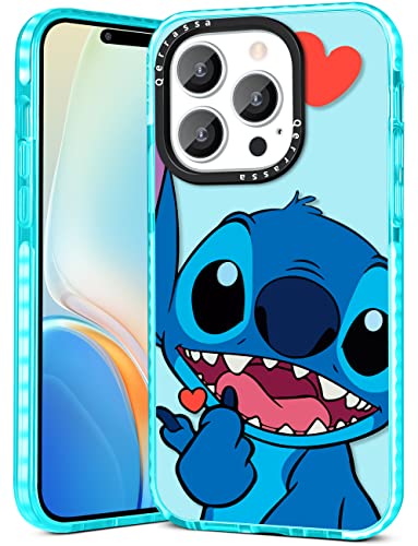 Qerrassa Heart Stic Hülle für iPhone 14 Pro Niedliche Cartoon-Figur Kawaii Weiche TPU-Abdeckung für Mädchen Kinder Jungen Handyhüllen Lustiges Muster Mode Schutzhülle für iPhone 14 Pro von Qerrassa