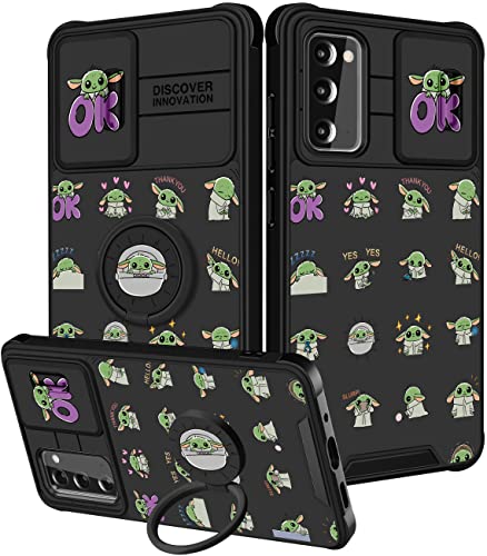 Qerrassa Schutzhülle für Samsung Galaxy S20 FE mit Kamera-Abdeckung + Ringhalter, S20 FE Hartschale für Frauen, Mädchen, niedlich, Cartoon, lustig, stoßfest, Handyhüllen für Samsung S20 FE 16,8 cm, von Qerrassa