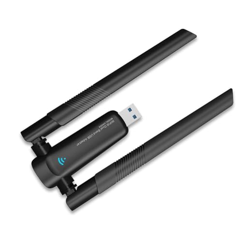 Qerwsdty 1800 Mbit/S WiFi 6 USB-Adapter 5G/2,4 GHz Wi-Fi-Drahtlosnetzwerkkarte Hochleistungsantenne Qerwsdty 1800 Mbit/S WiFi 6 USB-Adapter 5G/2,4 GHz Wi-Fi-Drahtlosnetzwerkkarte Hochleistungsantenne von Qerwsdty