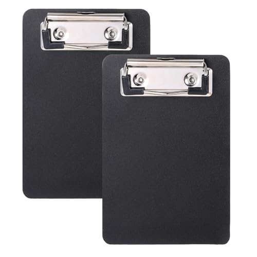 2 Stück Klemmbrett A6 Mini 4 x 6inch Kunststoff Klemmbretter Kleine Schwarzes Klemmbretter Klemmbrettmappe Notizblock Klein für Büroangestellte Restaurant Notizblöcke Quittungstaschenlist 2 Stück Klemmbrett A6 Mini 4 x 6inch Kunststoff Klemmbretter Kleine Schwarzes Klemmbretter Klemmbrettmappe Notizblock Klein für Büroangestellte Restaurant Notizblöcke Quittungstaschenlist von QfwdfcTrenz