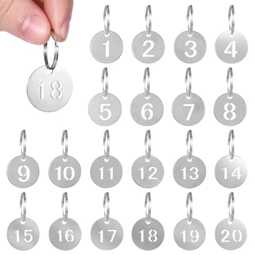 20 Stück Runde Nummernschilder Nummerierter Edelstahl Hollowed Nummernanhänger Schlüsselanhänger Nummer ID Tag 1 bis 20 Durchmesser 2,3cm Kreis Tags für Organisation Sortierung nummeriert 20 Stück Runde Nummernschilder Nummerierter Edelstahl Hollowed Nummernanhänger Schlüsselanhänger Nummer ID Tag 1 bis 20 Durchmesser 2,3cm Kreis Tags für Organisation Sortierung nummeriert von QfwdfcTrenz