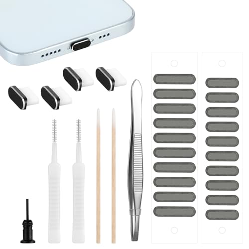 USB-C-Staubschutzstecker, Lautsprecher-Staubschutz, USB-C-Anschlussabdeckung, 12 Stück, Ladeanschluss, Lautsprecher-Schutzabdeckungen, Set, Handy-Zubehör USB-C-Staubschutzstecker, Lautsprecher-Staubschutz, USB-C-Anschlussabdeckung, 12 Stück, Ladeanschluss, Lautsprecher-Schutzabdeckungen, Set, Handy-Zubehör von QfwdfcTrenz