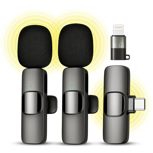 Qhot Kabelloses Lavalier Mikrofon für iPhone, Mini Mikrofon für Live-Streaming, Ansteckmikrofon, Interviews im Freien oder Innenbereich, YouTube, TikTok, Vlog Qhot Kabelloses Lavalier Mikrofon für iPhone, Mini Mikrofon für Live-Streaming, Ansteckmikrofon, Interviews im Freien oder Innenbereich, YouTube, TikTok, Vlog von Qhot