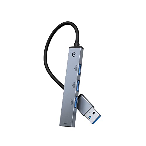 Qhou Ultra-Slim USB Multiport mit USB A 3.0 (1*USB 3.0+ 3*USB 2.0), USB Port für iMac,Xbox,Ps4,Dell, HP, Tesla-Model 3, 4 Ports USB A Hub von Qhou