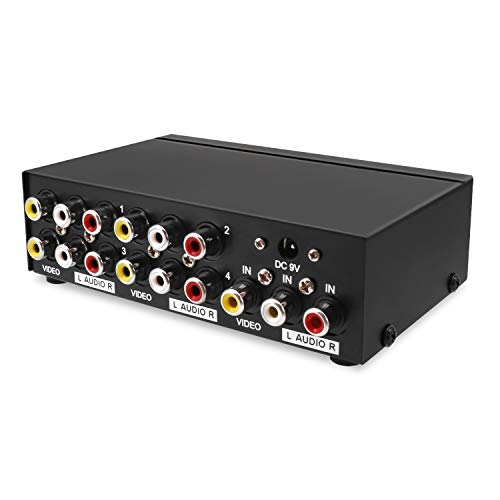 QiCheng&LYS Audio Video Splitter Verstärker für Kabelbox DVD DVR Analog TV 1 In 4 Out (1in 4 Out) von QiCheng&LYS