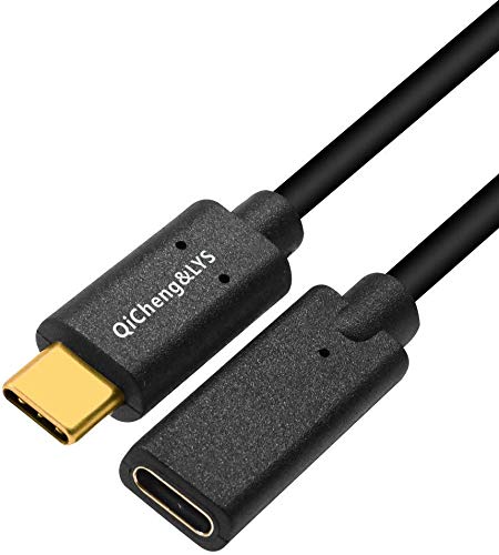 QiCheng&LYS USB-C 3.1 Stecker auf Buchse Verlängerungskabel, Gen 2 (10 Gbps) Geräte; Pass-Video, Daten, Audio über Stecker auf Buchse USB C Kabel Dock Connector Extender (1.5m 2PCS) von QiCheng&LYS