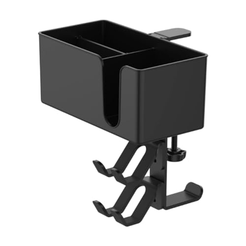 Qianly 5-in-1-Tisch-Getränkehalter, Controller, Kopfhörer-Aufhänger, Desktop-Organizer für Kaffeetasse, Schwarz Qianly 5-in-1-Tisch-Getränkehalter, Controller, Kopfhörer-Aufhänger, Desktop-Organizer für Kaffeetasse, Schwarz von Qianly