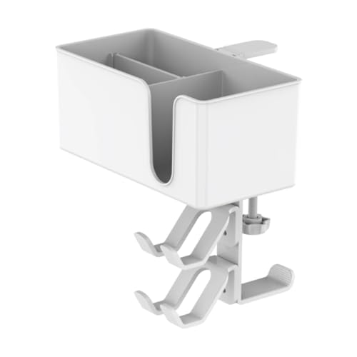 Qianly 5-in-1-Tisch-Getränkehalter, Controller, Kopfhörer-Aufhänger, Desktop-Organizer für Kaffeetasse, Weiß Qianly 5-in-1-Tisch-Getränkehalter, Controller, Kopfhörer-Aufhänger, Desktop-Organizer für Kaffeetasse, Weiß von Qianly