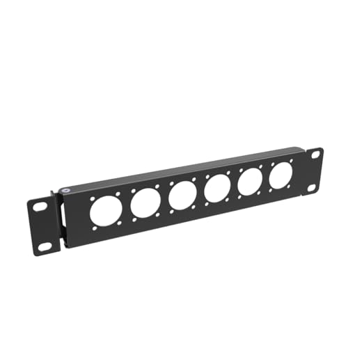 QiaoYoubang 1U 25,4 cm aufklappbares Rack-Panel 6D XLR HDMI Audio Rack Mount Panel für 25,4 cm Rackmontage (1U10IN6D) von QiaoYoubang