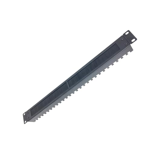 QiaoYoubang 1U Brush Cable Manager Horizontal Rack Mount Cable Management Panel with Tidy Brush Slot for Cable Entry for 48.3 cm Server Rack or Network Cabinet, Disassembled von QiaoYoubang