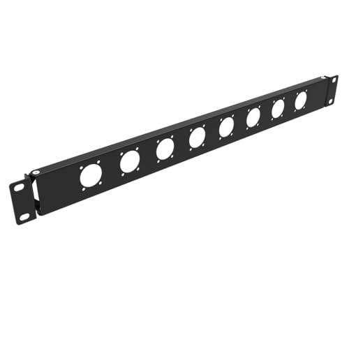 QiaoYoubang 1U Scharnier-Rack-Panel 8D XLR HDMI Audio Rack Mount Panel für 48,3 cm Rackmontage (1U8D) von QiaoYoubang