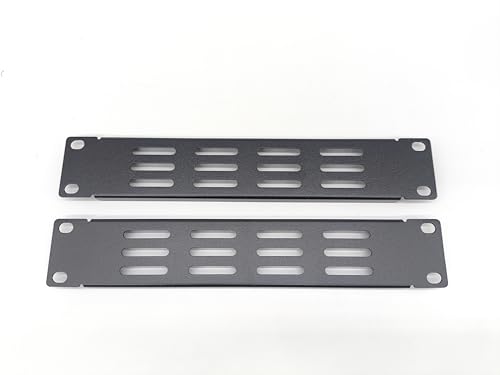 QiaoYoubang 2 Stück 25,4 cm belüftete Blanko-Panel 1U Rack-Halterung für 25,4 cm Server-Rack, Netzwerkschrank oder Desktop-Rack QiaoYoubang 2 Stück 25,4 cm belüftete Blanko-Panel 1U Rack-Halterung für 25,4 cm Server-Rack, Netzwerkschrank oder Desktop-Rack von QiaoYoubang