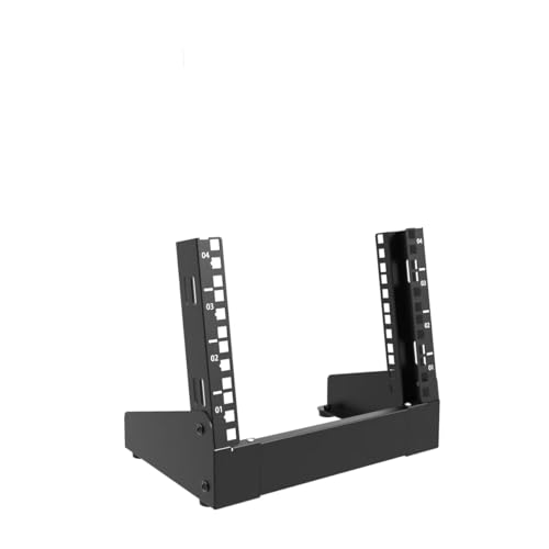 QiaoYoubang Desktop-Netzwerk-Rack, 25,4 cm, offener Rahmen, Desktop-Schrank für Netzwerk-, Server-, Audio- und Videogeräte (4U) von QiaoYoubang