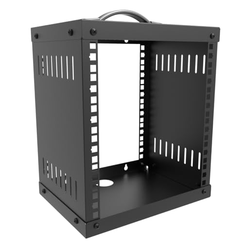 QiaoYoubang Server-Rack-25,4 cm Serverschrank für Server-, Netzwerk-, Audio- und Video-Geräte (8U) von QiaoYoubang