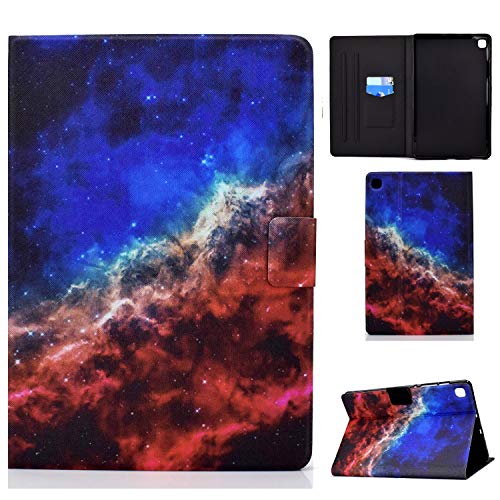 Qiaogle Tablet Hülle für Samsung Galaxy Tab S6 Lite 2024/2022/2020 - [DG05] Starry Sky Muster Lederhülle Magnetisches Design Schutzhülle Klapphülle mit Ständer von Qiaogle