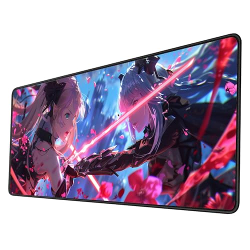 Gaming Mauspad XXL 1200x400x3mm, Anime Frau Mousepad mit Vernähte Kanten, Wetterfest Anti-Rutsch Mouse Pad, Groß Schreibtischunterlage für PC, Laptop Verbessert Präzision und Geschwindigkeit,Geschenk Gaming Mauspad XXL 1200x400x3mm, Anime Frau Mousepad mit Vernähte Kanten, Wetterfest Anti-Rutsch Mouse Pad, Groß Schreibtischunterlage für PC, Laptop Verbessert Präzision und Geschwindigkeit,Geschenk von Qiaoqoo