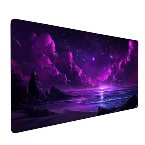 Lila Mauspad 1000 x 500 x 3 mm,XXL Gaming Mauspad Sternenhimmel,Verlängertes Groß Mauspad Schreibtischauflage,Wasserdicht Mauspad,Genähte Kanten Mauspad,Rutschfeste Gummibasis,Mauspad Gamer Y-713 Lila Mauspad 1000 x 500 x 3 mm,XXL Gaming Mauspad Sternenhimmel,Verlängertes Groß Mauspad Schreibtischauflage,Wasserdicht Mauspad,Genähte Kanten Mauspad,Rutschfeste Gummibasis,Mauspad Gamer Y-713 von Qiaoqoo